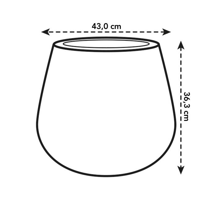 pure cone 45cm zwart